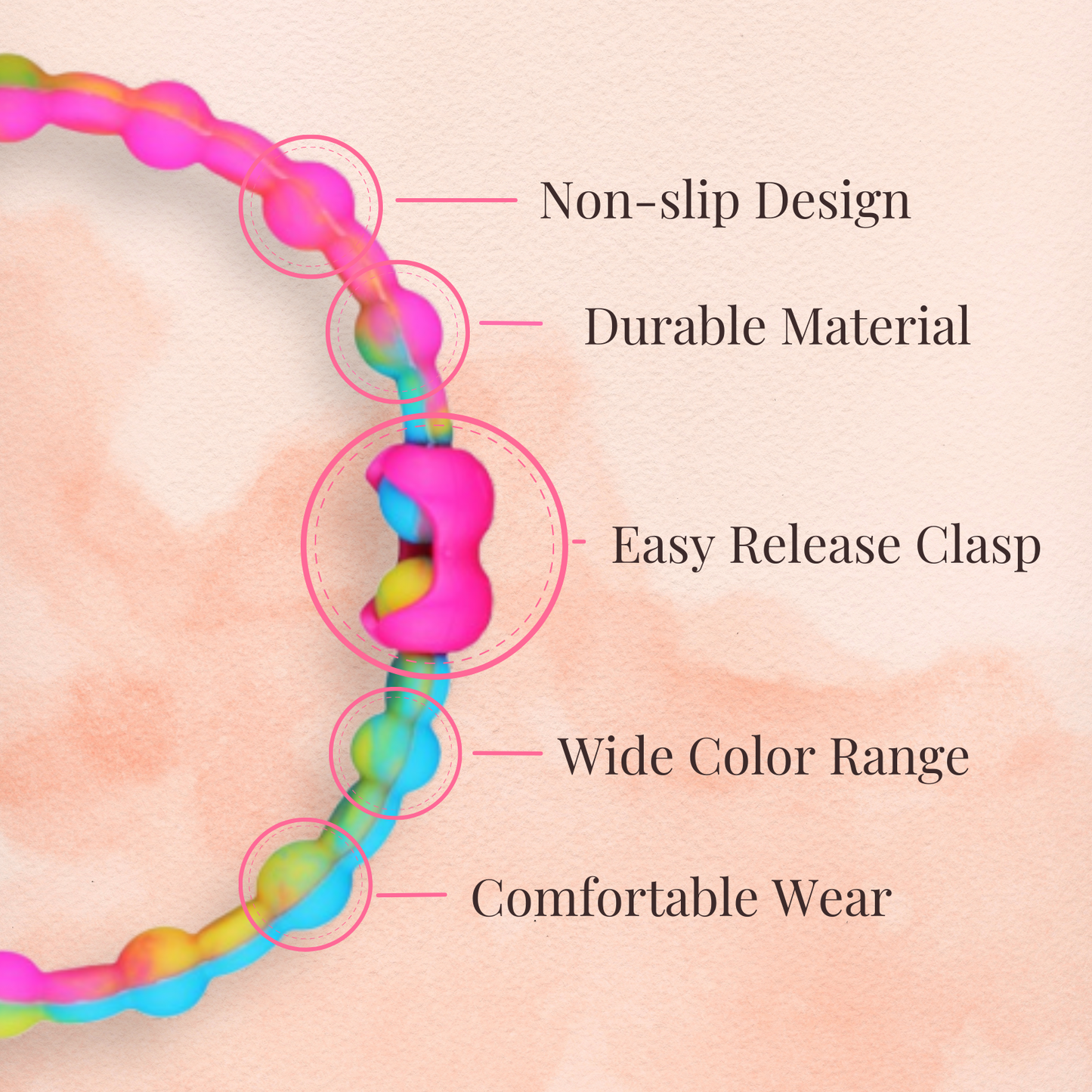 Blush PRO Hair Ties: Easy Release Adjustable for Every Hair Type PACK OF 8