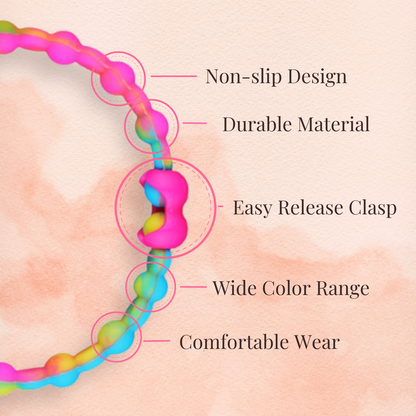 White Maroon PRO Hair Ties: Easy Release Adjustable for Every Hair Type PACK OF 8