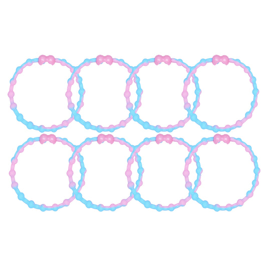 Cotton Candy Hair Ties (8 Pack) - A Whimsical Touch for Every Hairstyle