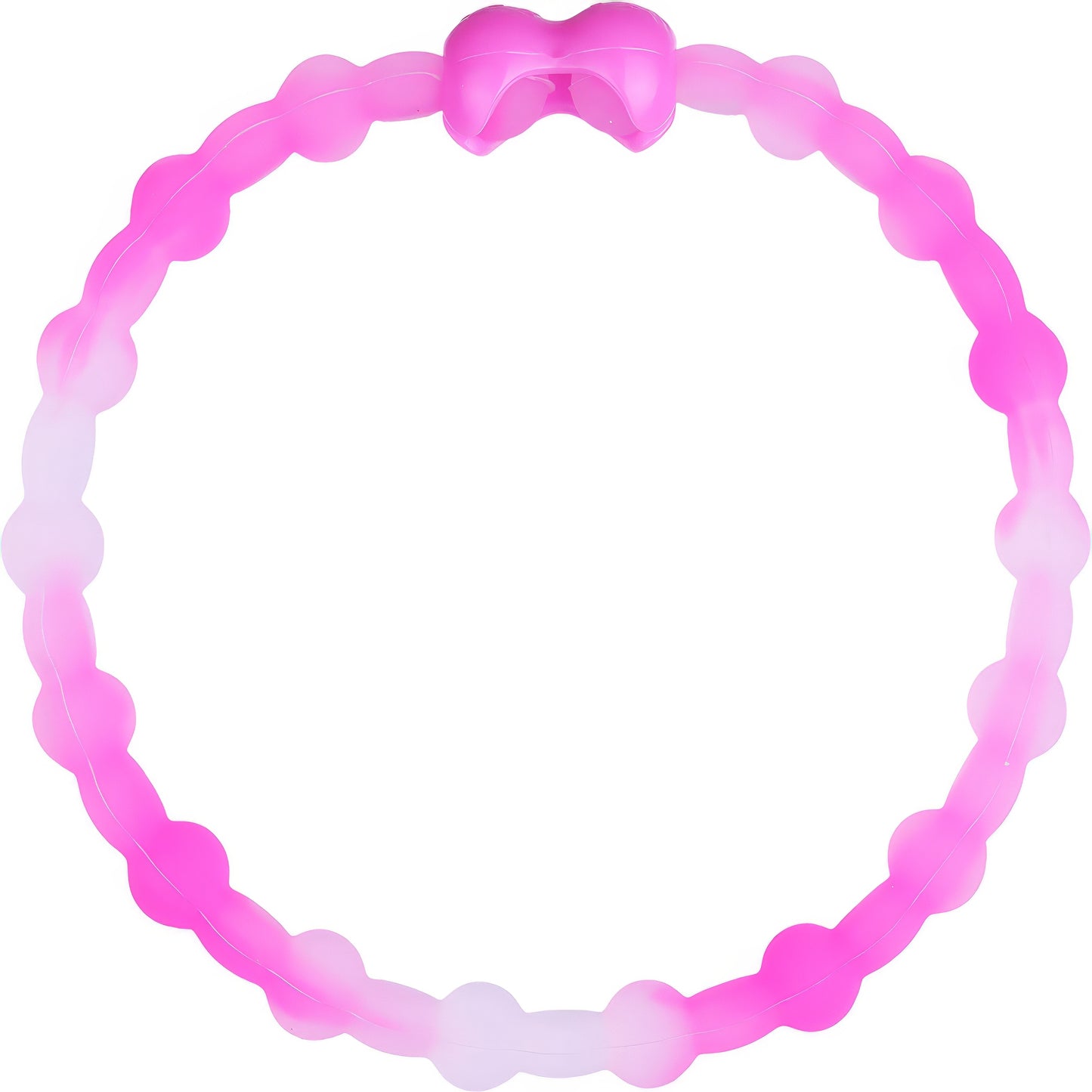 Clear Neon Pink Hair Ties (8 Pack) - Boldly Blend Fun & Function