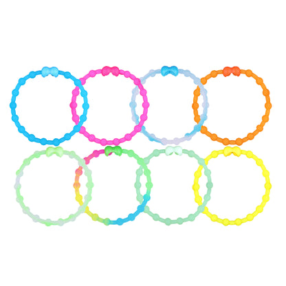 Neon Spectrum Pack PRO Hair Ties: Easy Release Adjustable for Every Hair Type PACK OF 8