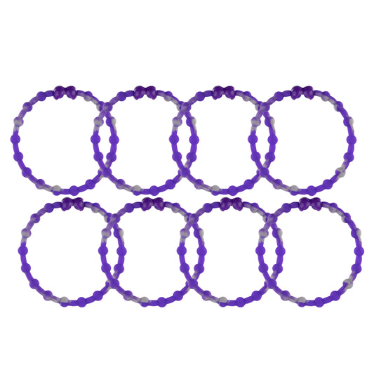 Marble Purple Hair Ties (8 Pack): A Swirl of Enchantment for Every Look