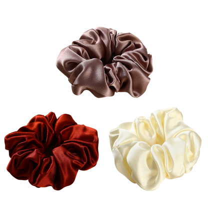 Roserel Mulberry Silk Amethyst Sunset Scrunchie 3 Pack