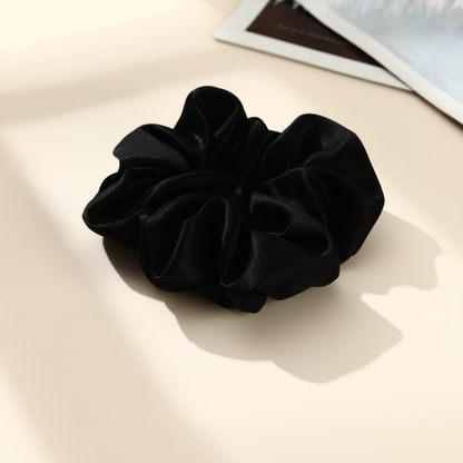 Roserel Mulberry Silk  Black Vanta Scrunchie