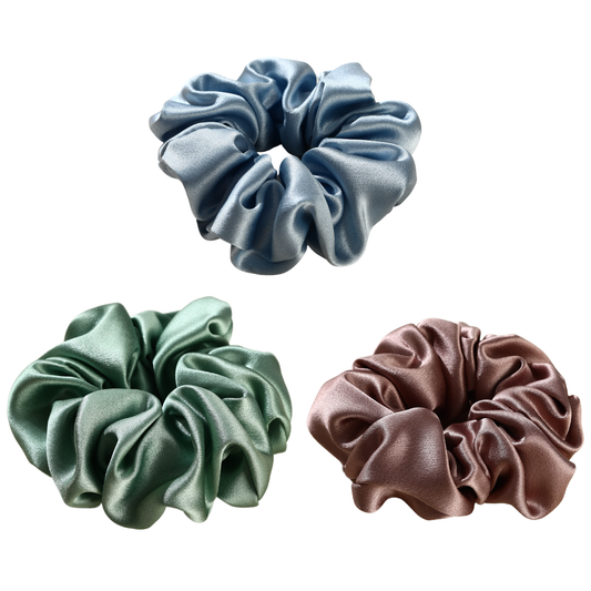 Roserel Mulberry Silk Celestial Garden Scrunchie 3 Pack