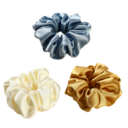 Roserel Mulberry Silk Celestial Radiance Scrunchie 3 Pack