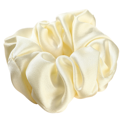 Roserel Mulberry Silk Cream Champagne Scrunchie