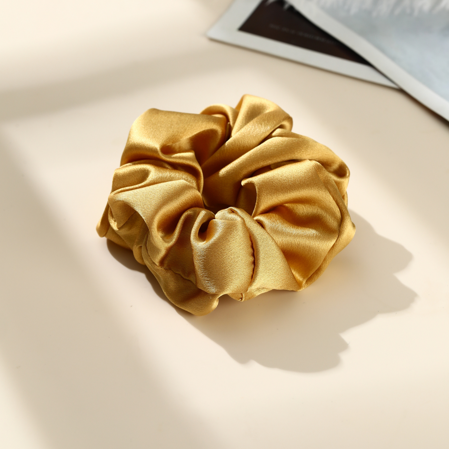 Roserel Mulberry Silk Gold Royal Scrunchie