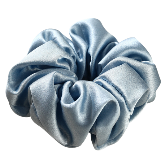 Roserel Mulberry Silk Light Celestial Blue Scrunchie