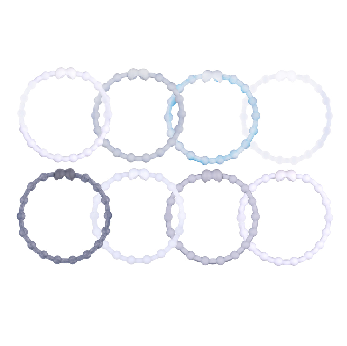 Lunar Glow Pack Hair Ties (8 Pack): Embrace the Ethereal Beauty of the Moonlit Night