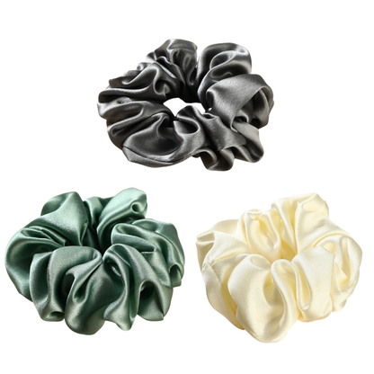 Roserel Mulberry Silk Midnight Glow Scrunchie 3 Pack