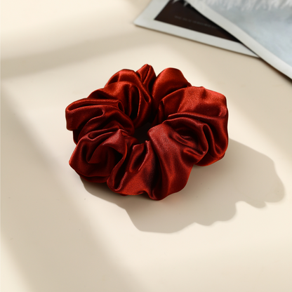 Roserel Mulberry Silk Red Ruby Scrunchie