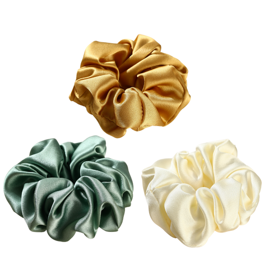 Roserel Mulberry Silk Royal Garden Scrunchie 3 Pack