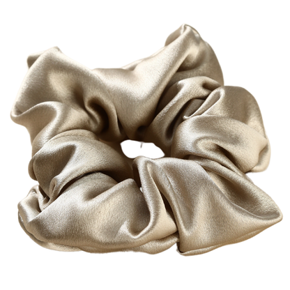 Roserel Mulberry Silk Silver Platinum Scrunchie