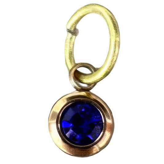 Blue Gem Keyhole Bracelet Charm