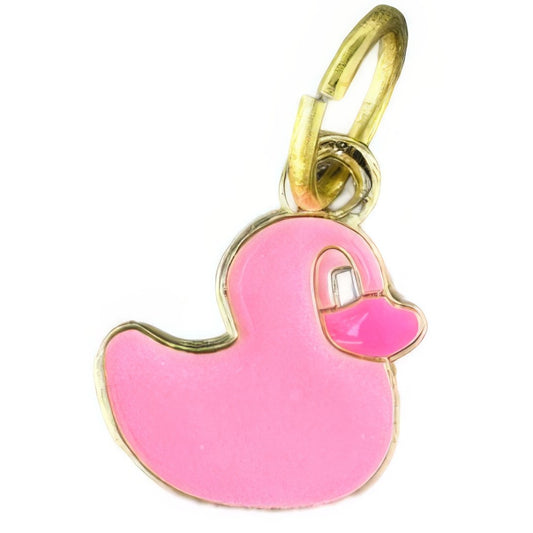 Pink Rubber Duck Keyhole Bracelet Charm