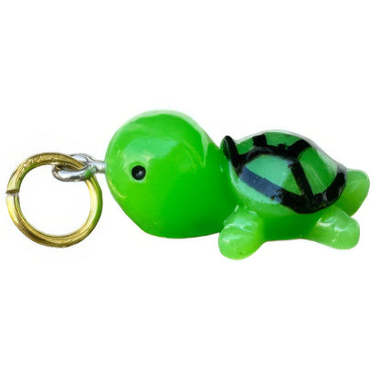 Green Turtle Keyhole Bracelet Charm