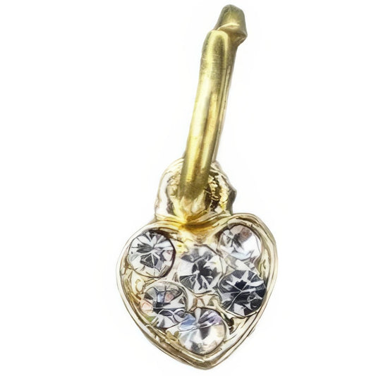 Crystal Heart Keyhole Bracelet Charm