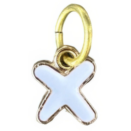 White X Keyhole Bracelet Charm