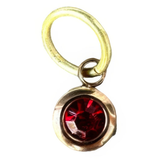 Red Gem Keyhole Bracelet Charm