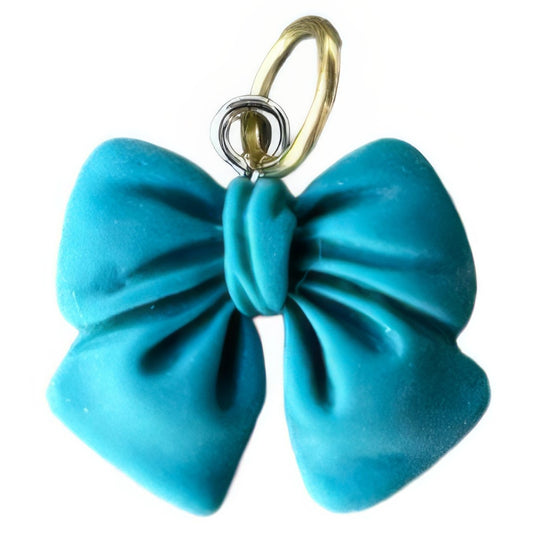 Blue Bow Keyhole Bracelet Charm