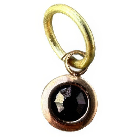 Black Gem Keyhole Bracelet Charm