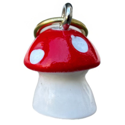 Red Mushroom Keyhole Bracelet Charm